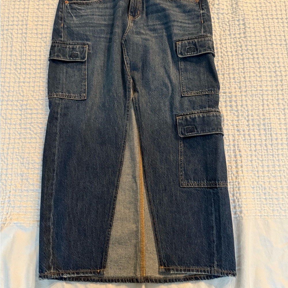 American Eagle Outfitters Blue Denim Maxi Skirt
